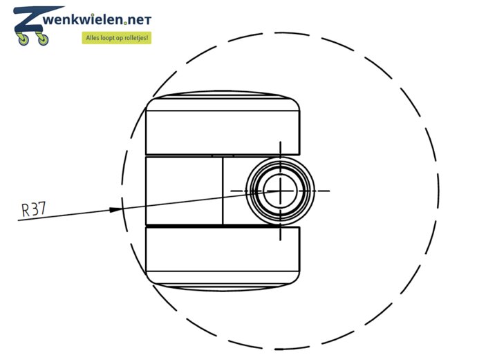 Meubelwiel tekening