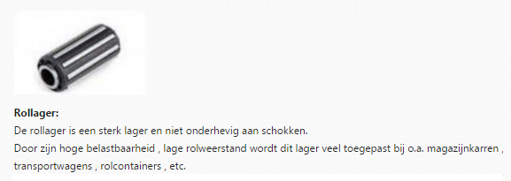 info lagers zwenkwielen informatie