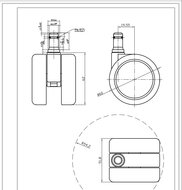 zwenkwiel 60mm tekening