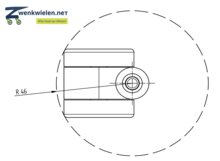 Meubelwiel stift 8 mm