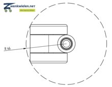 Meubelwiel stift 11 mm