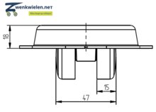 inbouw plaat tekening meubelwieltjes